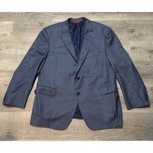 Samuelsohn Performance 48R Loro Piana 100% Wool Blazer Blue Sports Coat EUC
